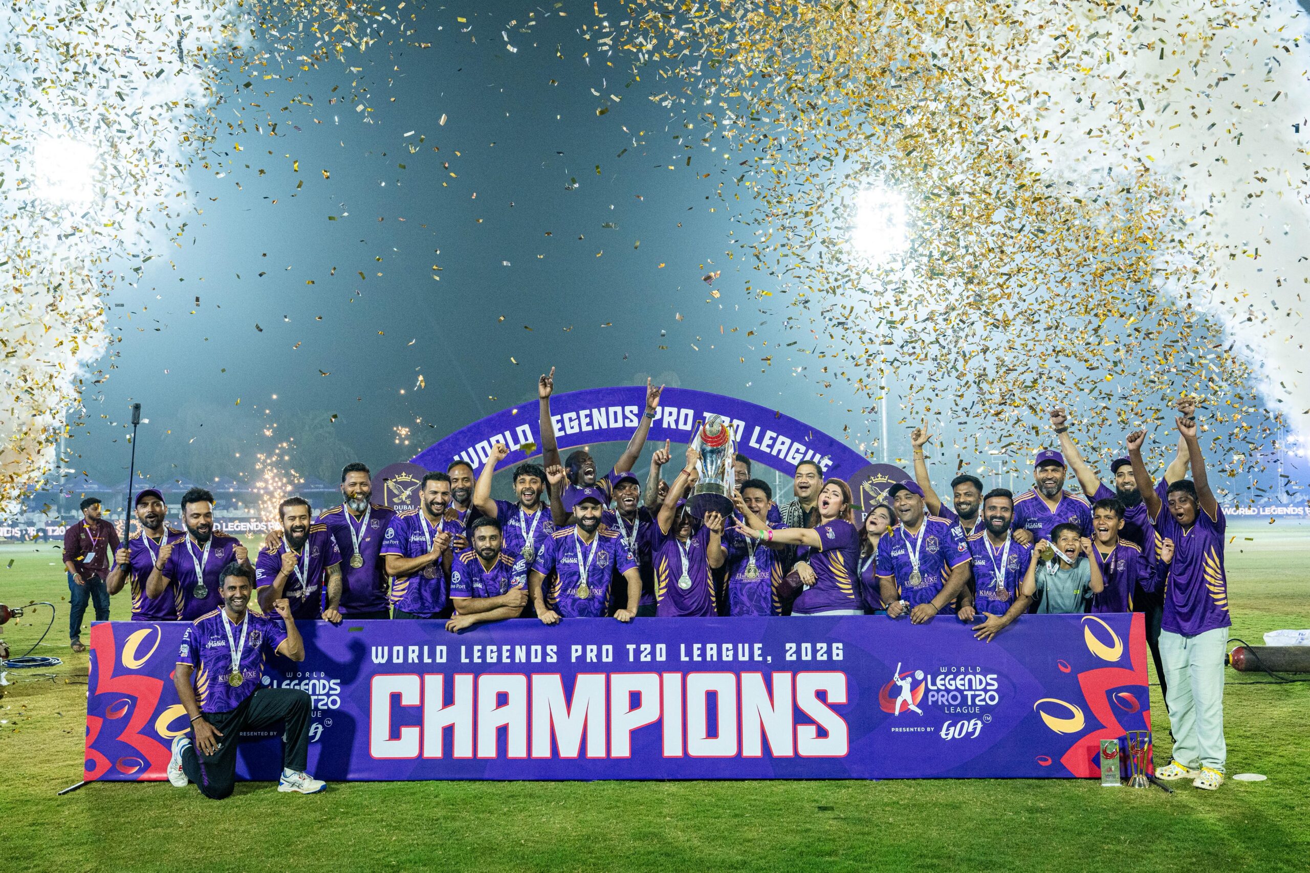 Dubai Royals lift the trophy as the World Legends Pro T20 League concludes in Goa* *Dubai Royals crowned champions of the first edition of the World Legends Pro T20 League